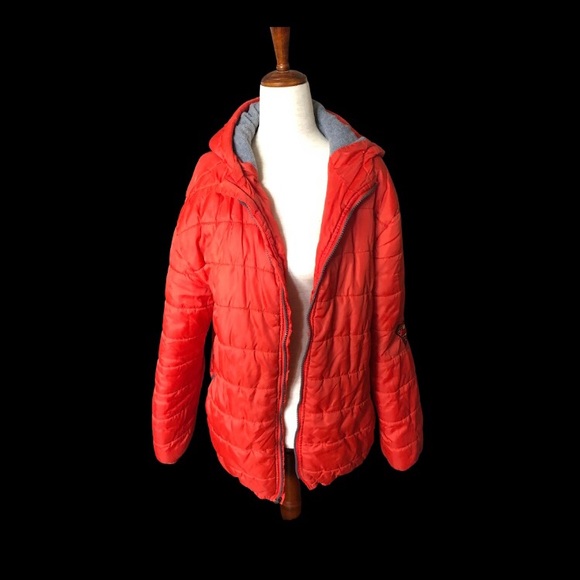 Dark Orange Reebok Puffer‎ Coat Sz XL - Picture 7 of 7